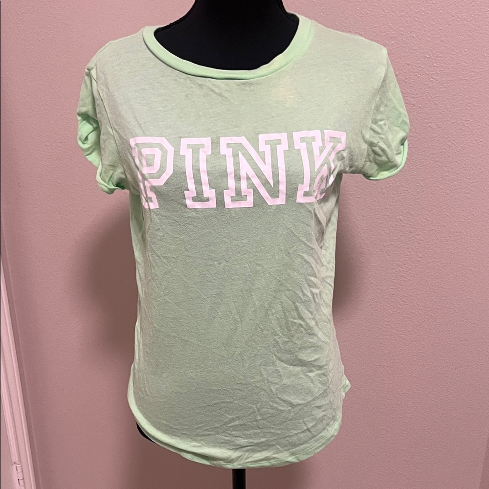 PINK Victoria's Secret Light Green T-Shirt